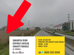 SAKARYA D100 CEPHELİ SATILIK SANAYİ PARSELİ