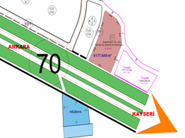 Kayseri-Ankara yolu üzeri 4177 m² akaryakıt istasyonu arsası