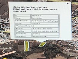 Görükle Mera Toplu Konut Planında Satılık 4 dönüm Tek Tapu Arazi