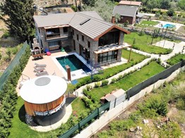 Fethiye Yanıklar satılık müstakil lüks villa 1400m² bahçe