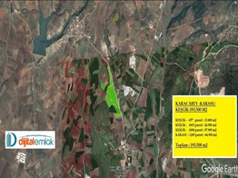 Karacabey'de Asfalta cephe 193.500 m2 Çiftlik Yapmaya elverişli