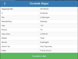 Lüleburgaz Eskitaşlı Köyü Müstakil Parsel Satılık Tarla