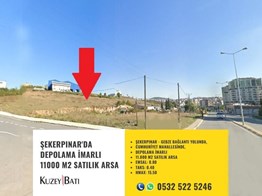 ŞEKERPINAR'DA DEPOLAMA İMARLI 11000 M2 SATILIK ARSA P-211892